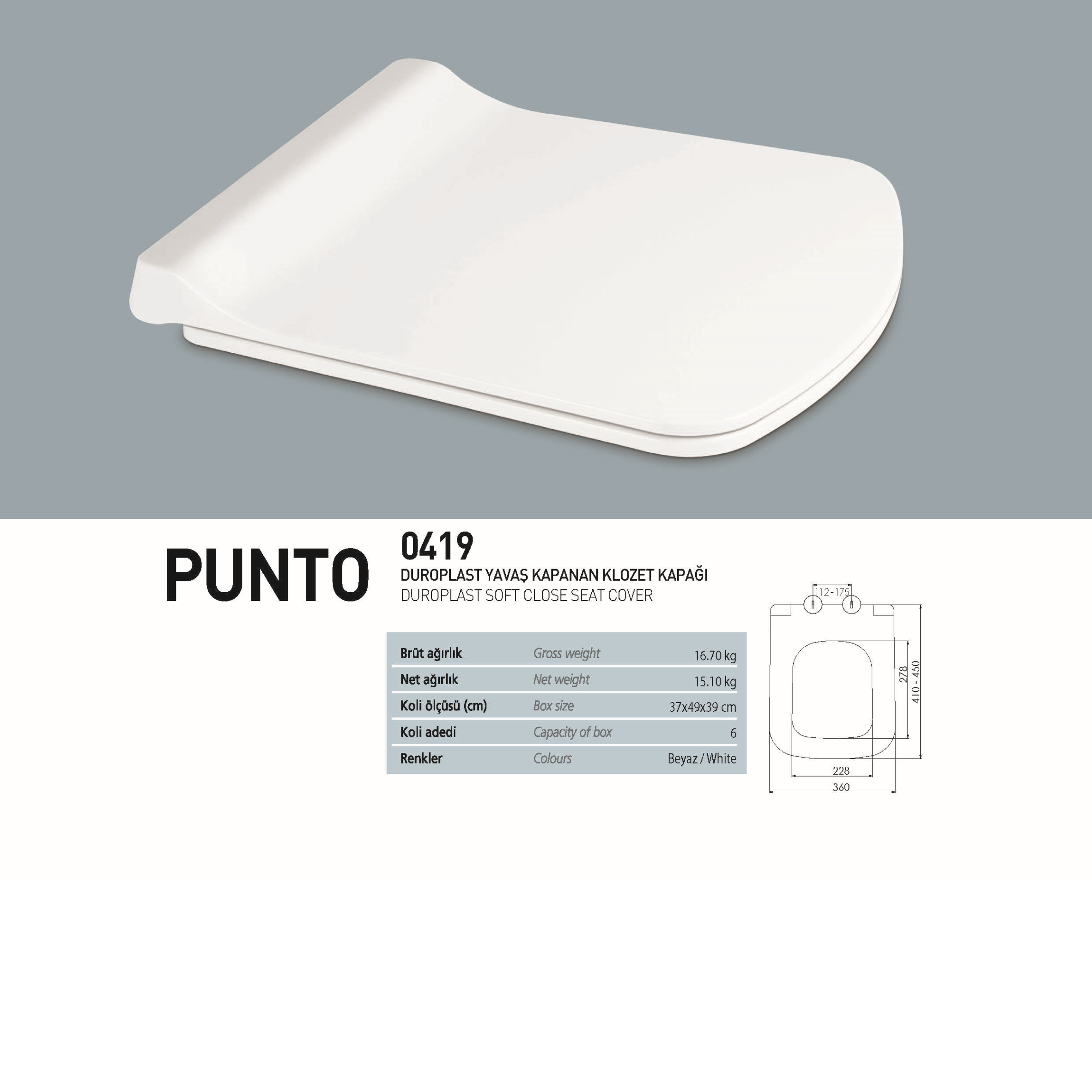 NKP PUNTO DUROPLAST SOFT KLOZET KAPAK